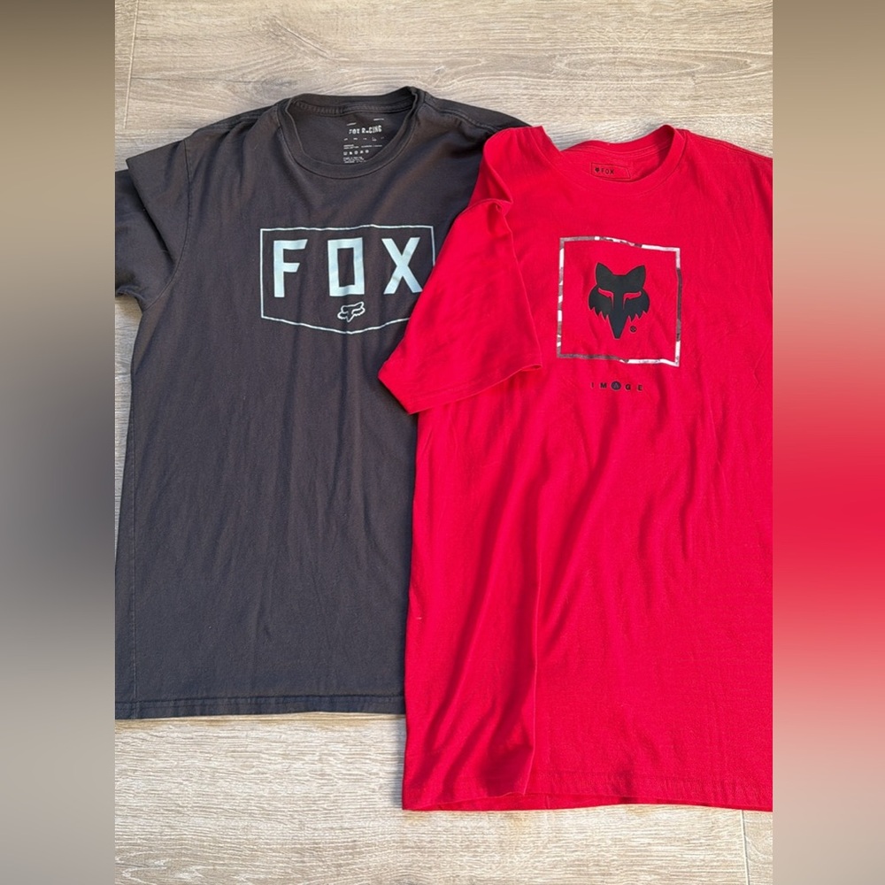 Fox Black and Red Graphic Tees
